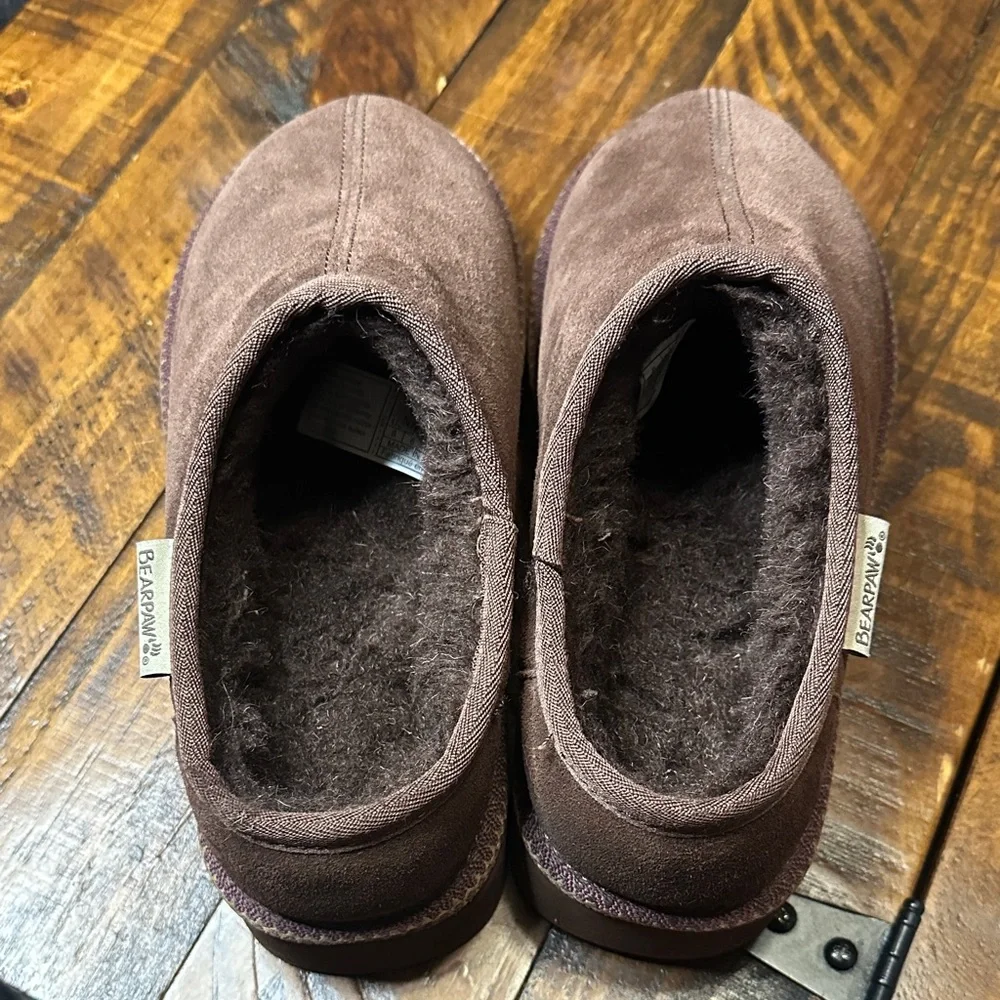 Bearpaw Caroline Suede Platform Slippers - Women's Size 8 Like New